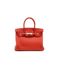 HERMES BIRKIN 30 TOGO ROUGE PIVOINE SHW