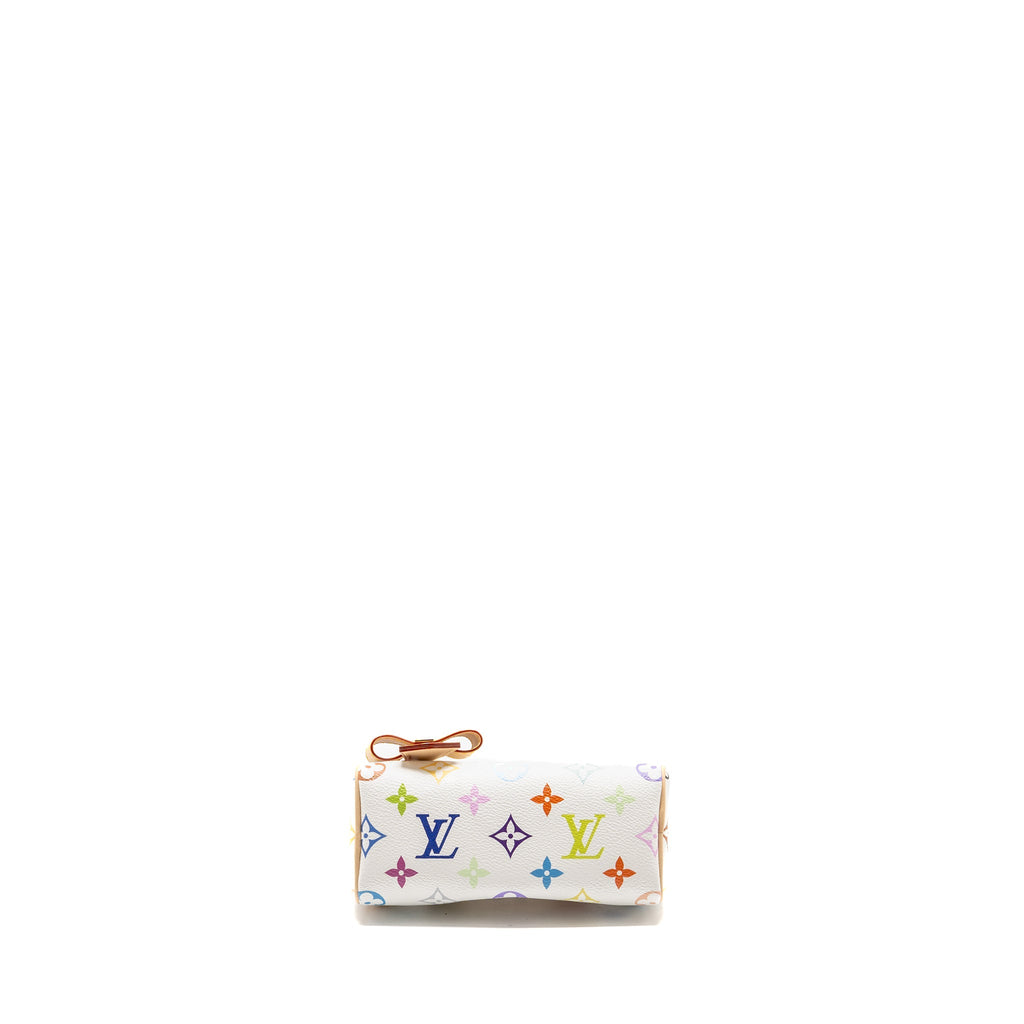 LOUIS VUITTON TAKASHI MURAKAMI NANO SPEEDY MULTICOLOURED MONOGRAM CANVAS WHITE GHW