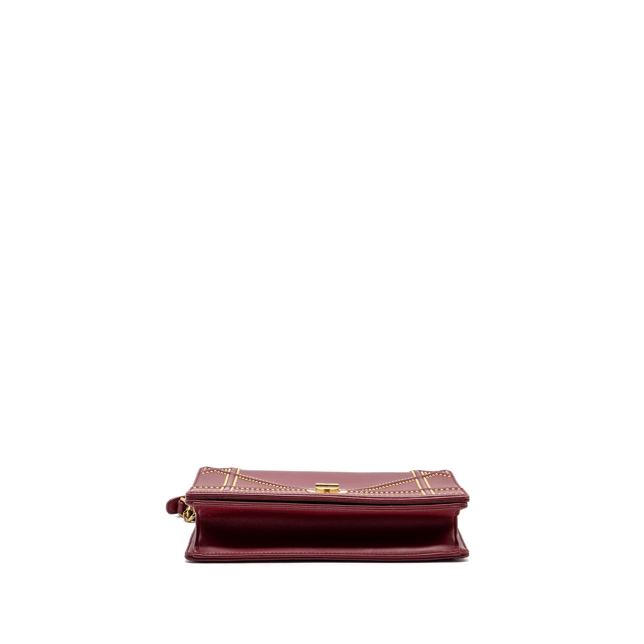 DIOR MEDIUM DIORAMA STUDDED LAMBSKIN RED GHW
