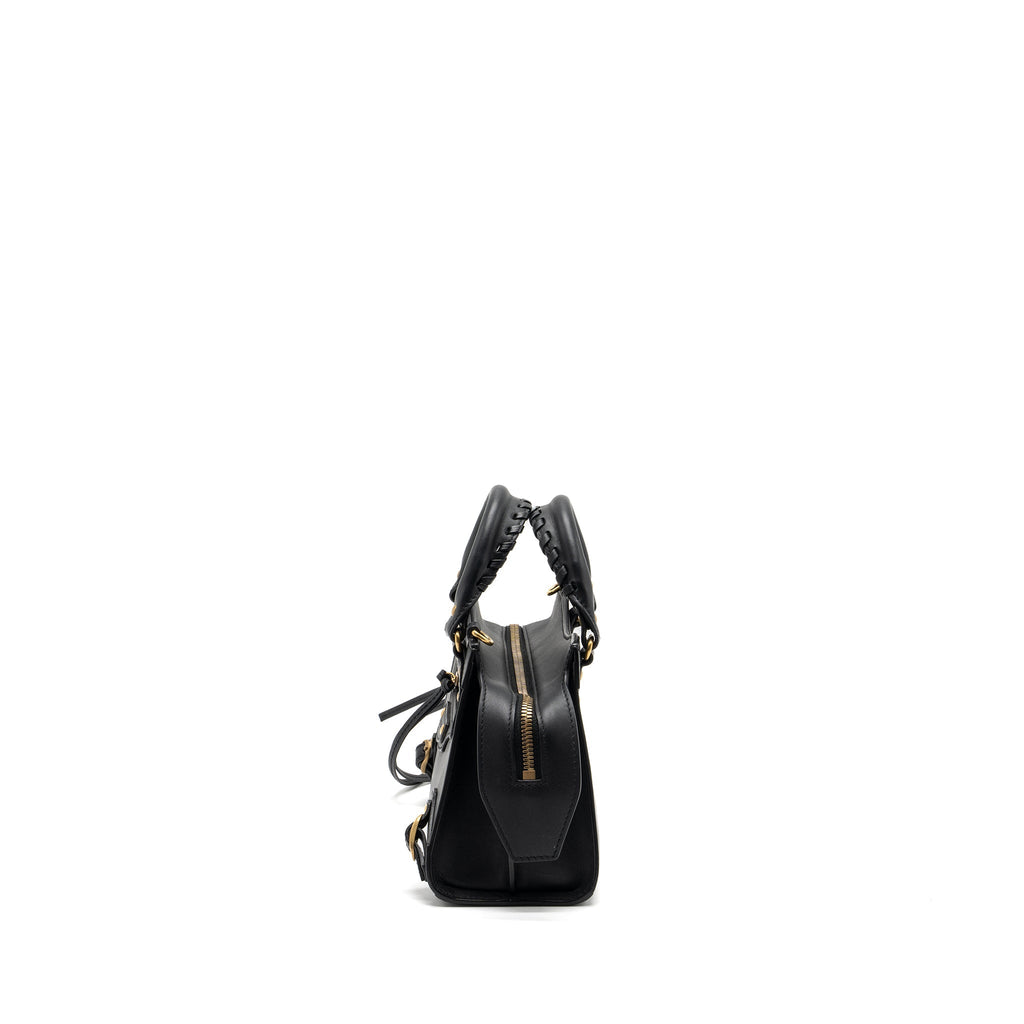 BALENCIAGA NEO CLASSIC MINI HANDBAG SMOOTH CALFSKIN BLACK GHW