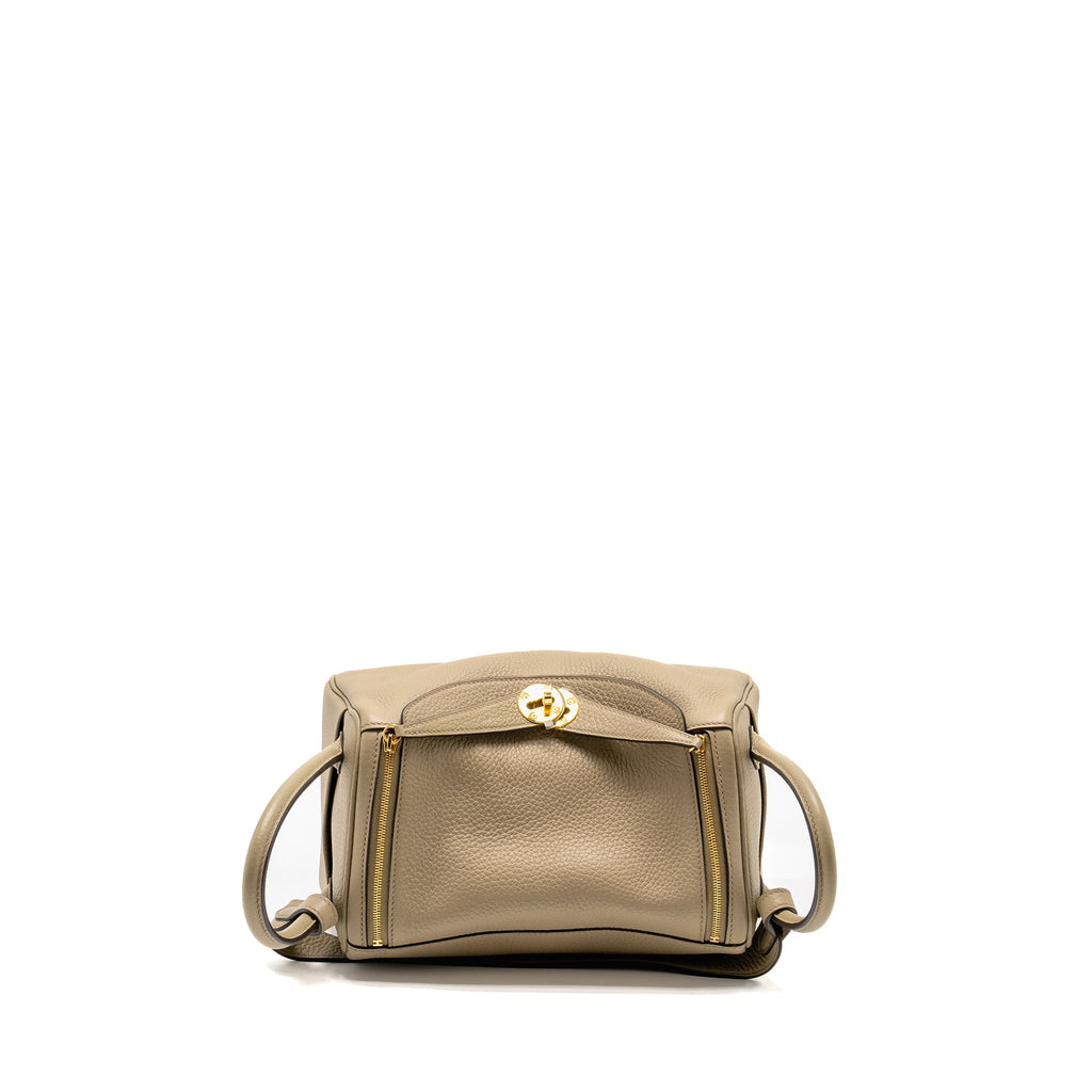 HERMES LINDY 26 CLEMENCE BEIGE MARFA GHW