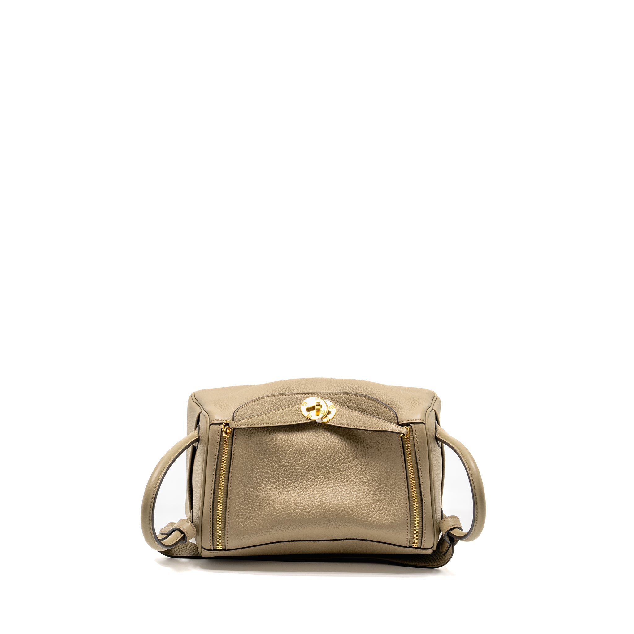 HERMES LINDY 26 CLEMENCE BEIGE MARFA GHW