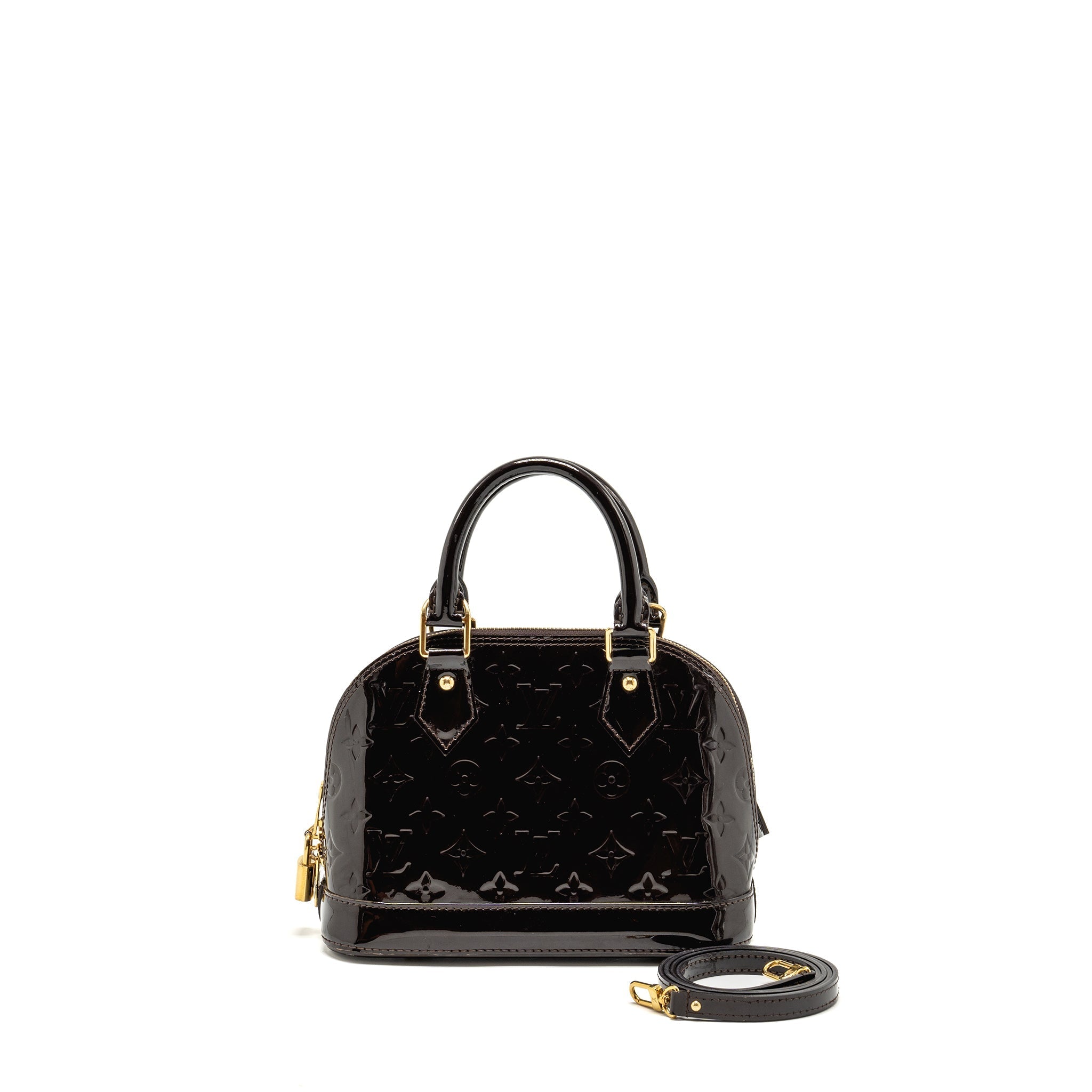 LOUIS VUITTON ALMA BB MONOGRAM PATENT AMATANTE GHW
