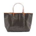 GOYARD SAINT LOUIS GM TOTE BAG CANVAS/ LEATHER BLACK/ TAN SHW