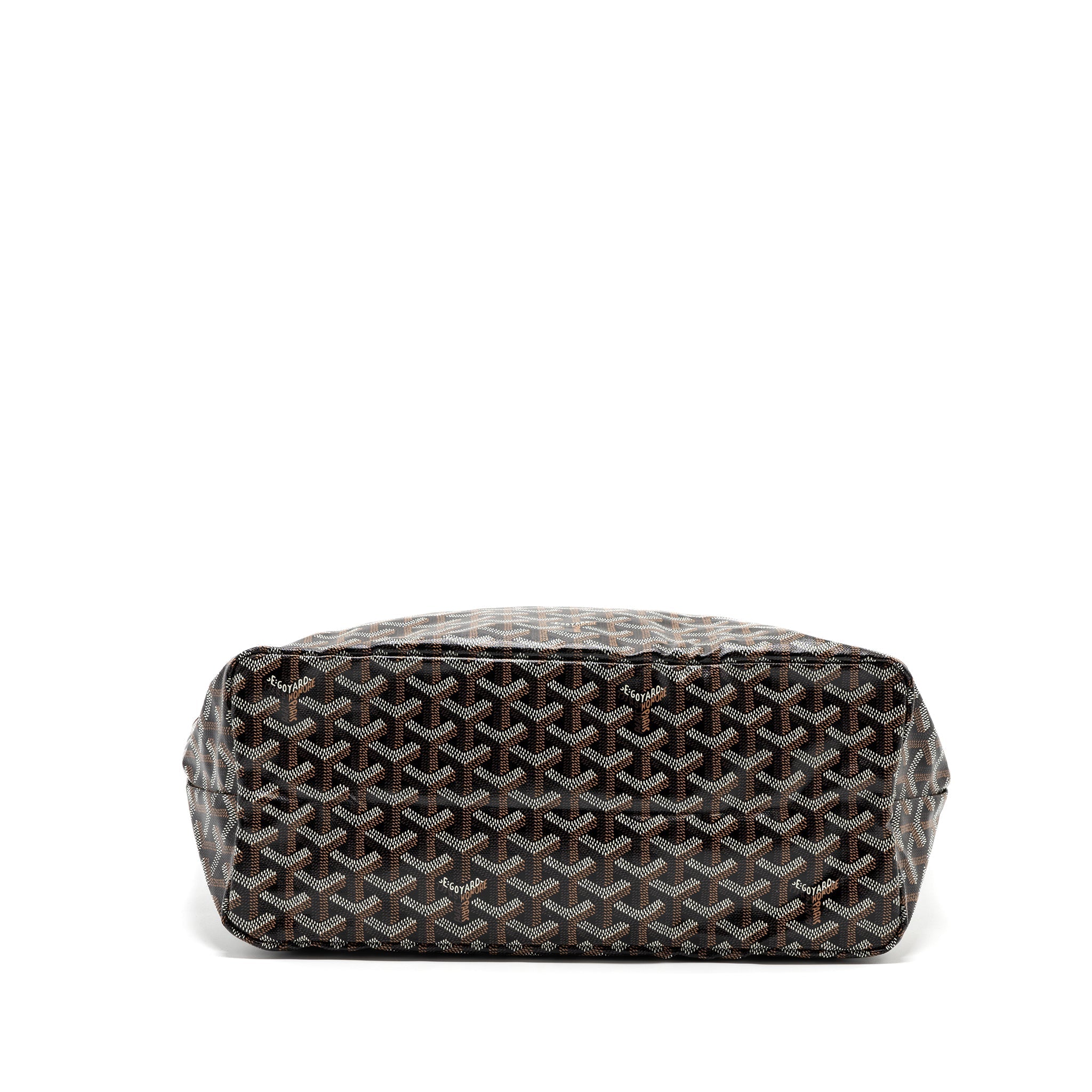 GOYARD SAINT LOUIS PM TOTE CANVAS BLACK/ BROWN SHW