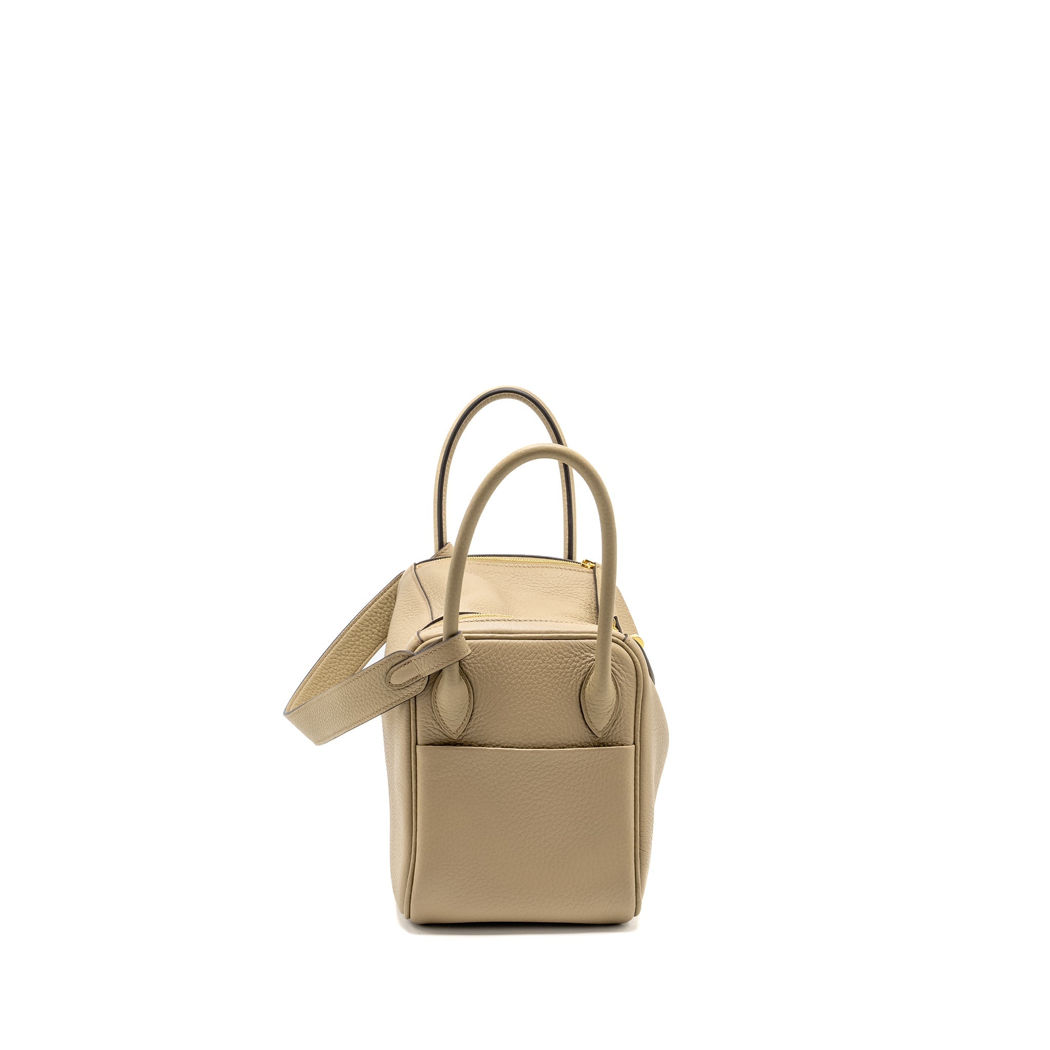 HERMES LINDY 26 CLEMENCE BEIGE MARFA GHW