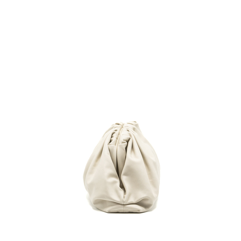BOTTEGA VENETA THE POUCH CALFSKIN WHITE GHW