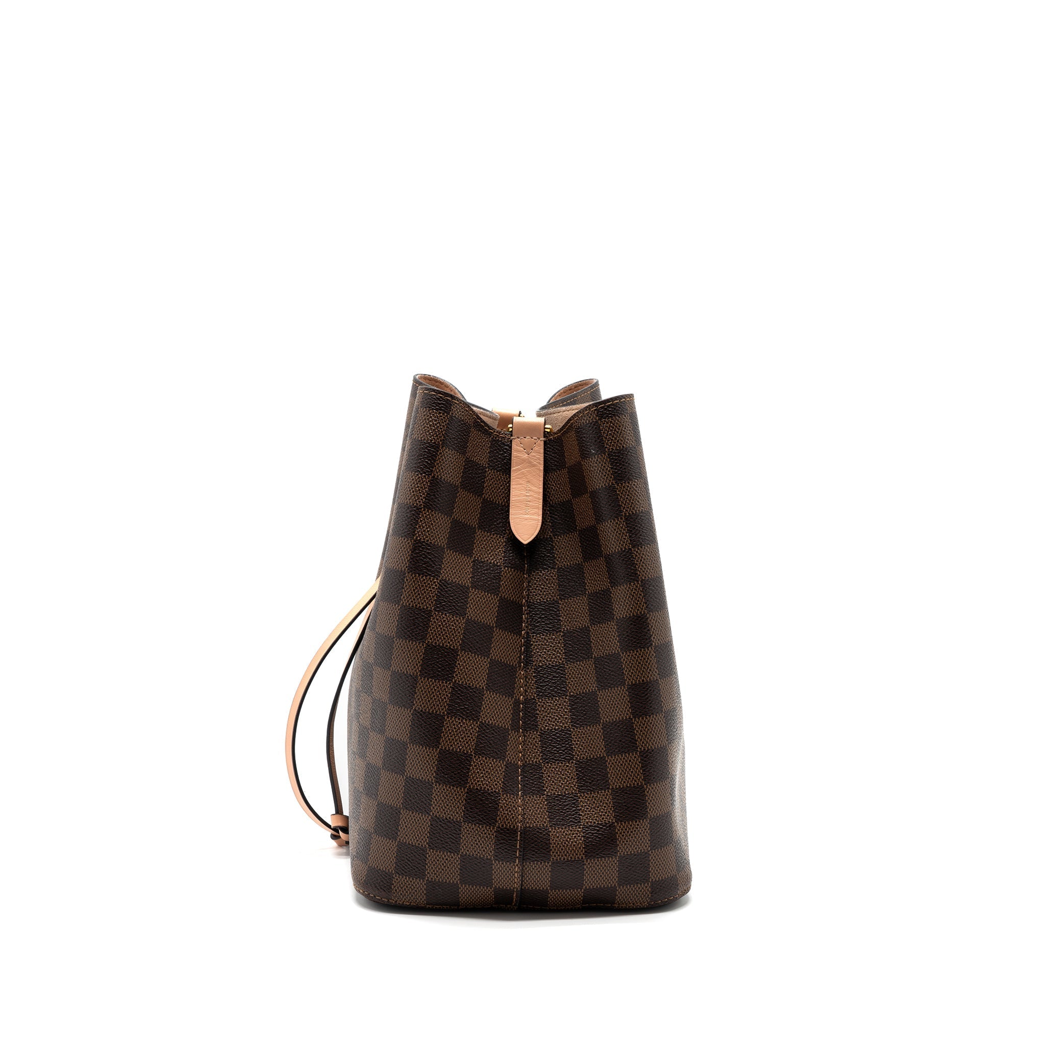LOUIS VUITTON NEONOE MM DAMIER EBENE CANVAS LIGHT PINK GHW