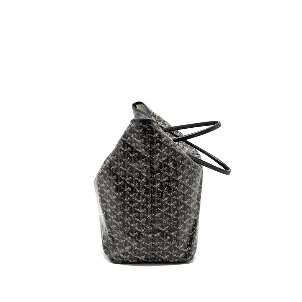 GOYARD SAINT LOUIS GM TOTE BAG GOYARDLINE CANVAS BLACK SHW