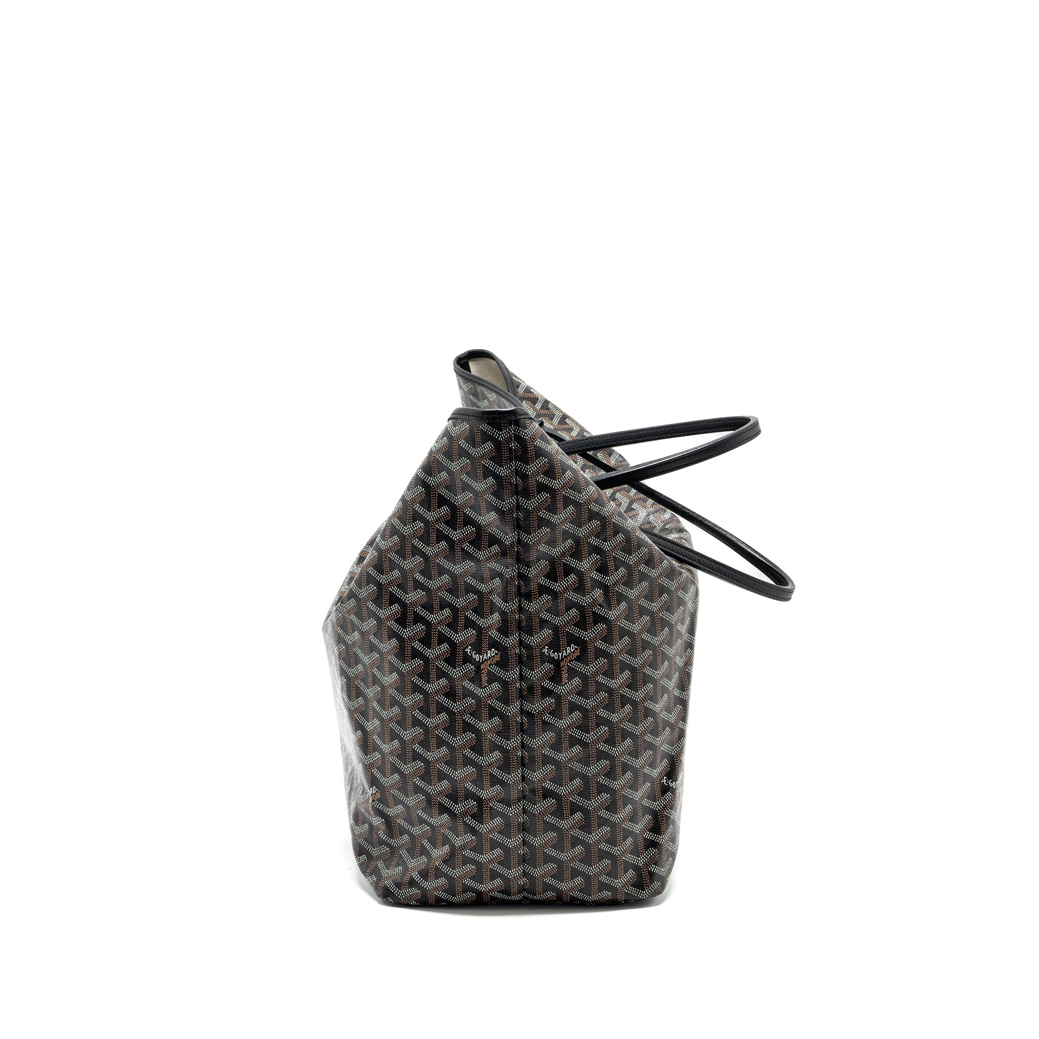 GOYARD SAINT LOUIS GM TOTE BAG GOYARDLINE CANVAS BLACK SHW