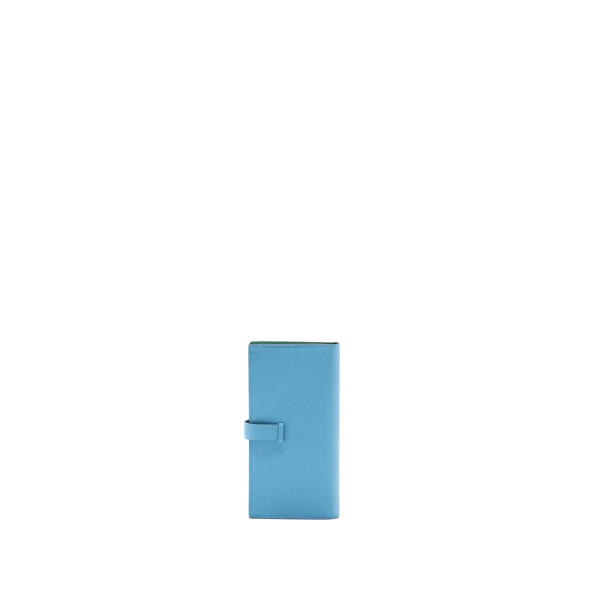 HERMES BEARN WALLET EPSOM BLUE/GREEN GHW