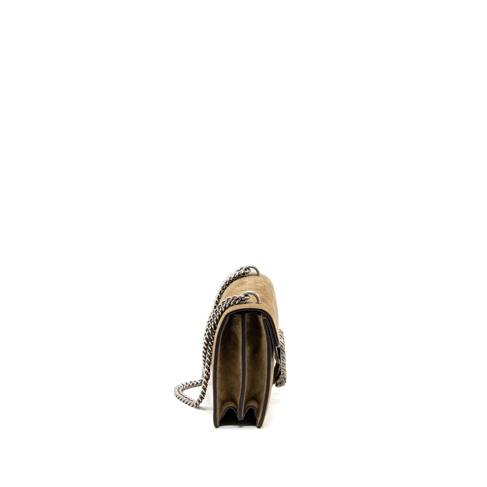 GUCCI DIONYSUS SHOULDER BAG SUEDE LEATHER LIGHT BROWN SHW