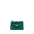 BVLGARI SERPENTI FOREVER FLAP BAG CALFSKIN GREEN GHW