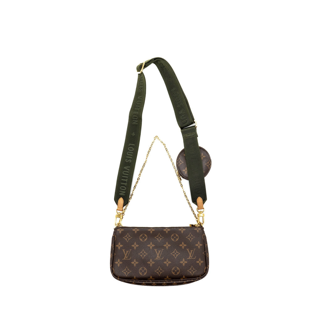 LOUIS VUITTON MULTI POCHETTE ACCESSORIES MONOGRAM CANVAS KHAKI GHW