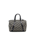 DIOR VINTAGE BOWLING BAG BLUE OBLIQUE CANVAS SHW