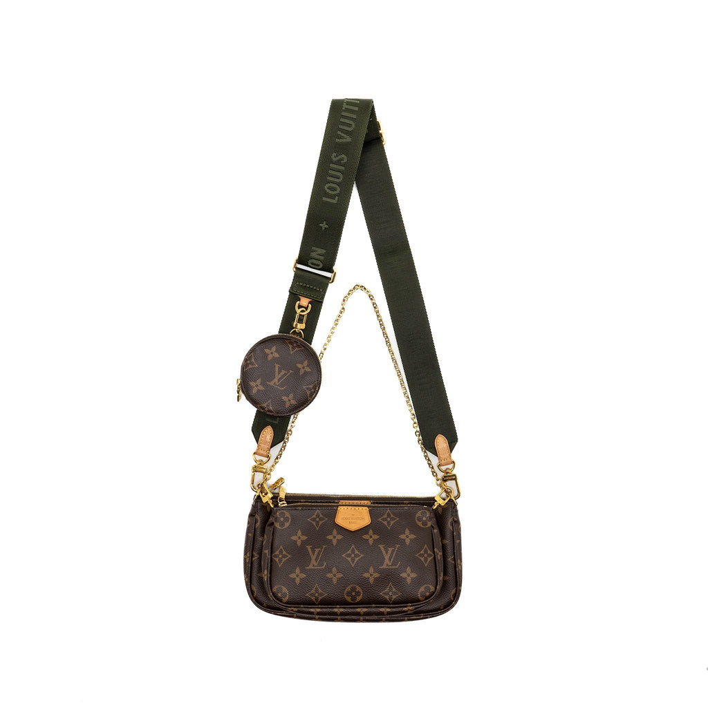 LOUIS VUITTON MULTI POCHETTE ACCESSORIES MONOGRAM CANVAS KHAKI GHW