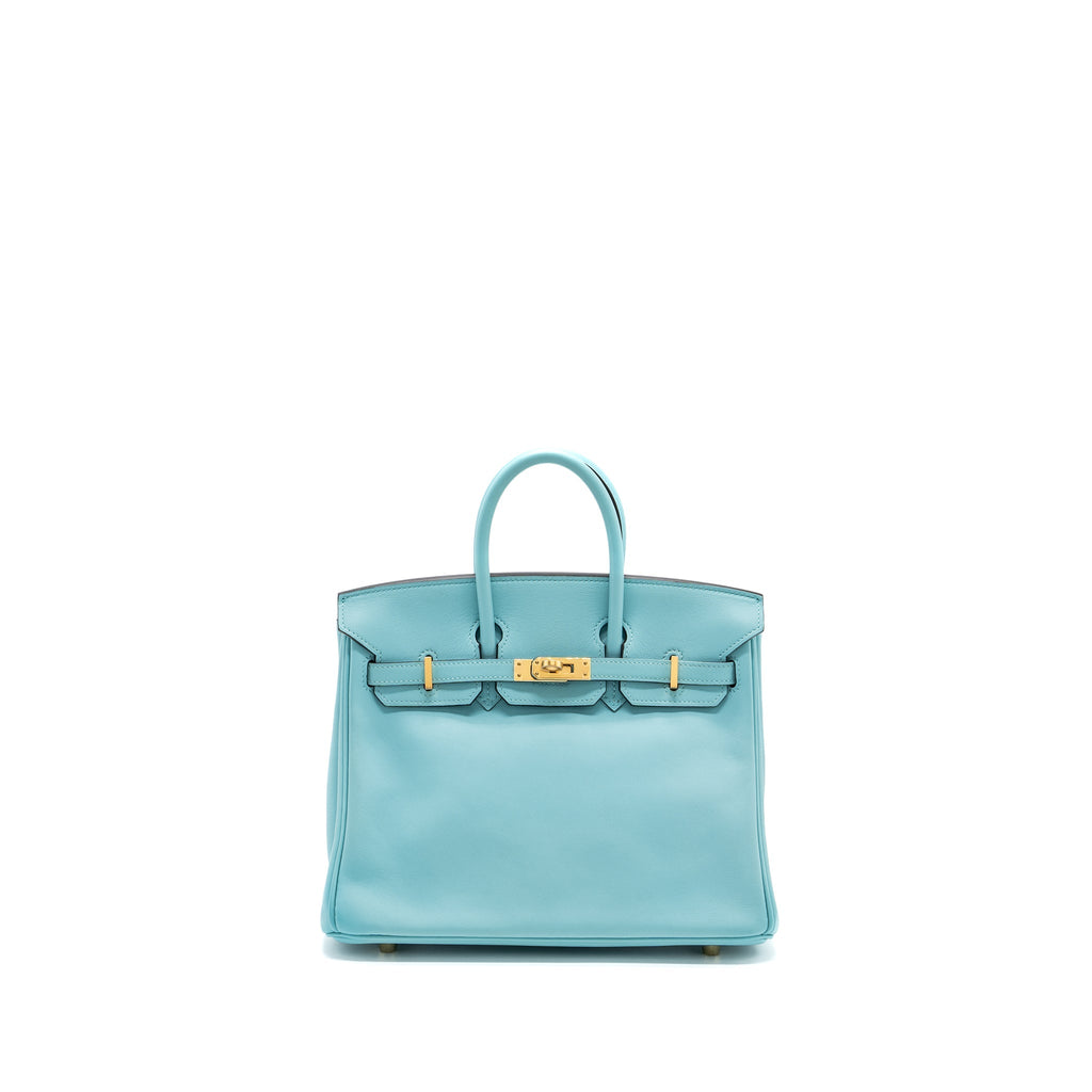 HERMES BIRKIN 25 SWIFT 3P BLUE ATOLL GHW