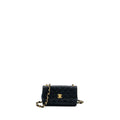 CHANEL VINTAGE FLAP BAG SATIN BLACK GHW
