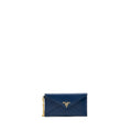 PRADA SAFFIANO CLUTCH CALFSKIN BLUE GHW