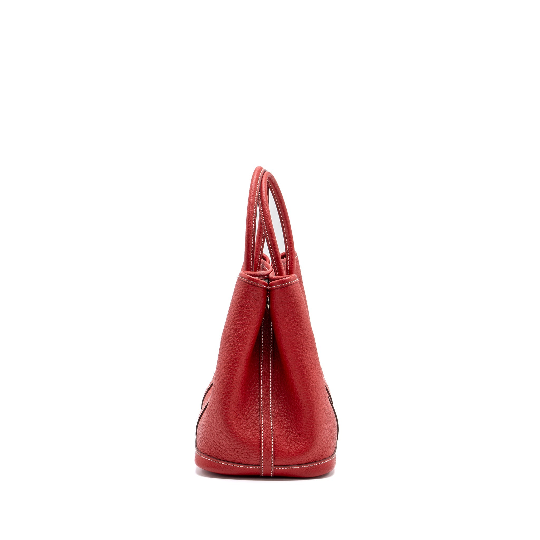 HERMES GARDEN PARTY 30 NEGONDA LEATHER ROUGE CASAQUE SHW