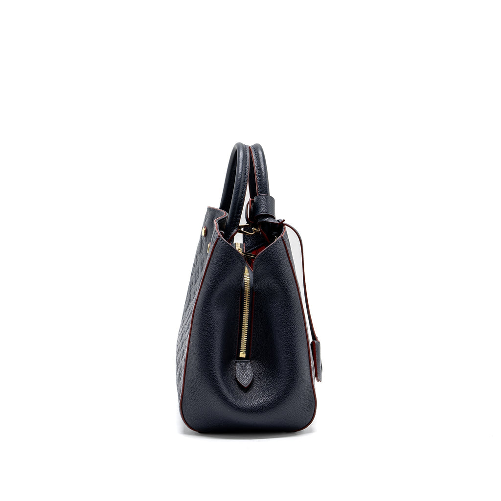 LOUIS VUITTON MONTAIGNE MM MONOGRAM EMPREINTE NAVY GHW