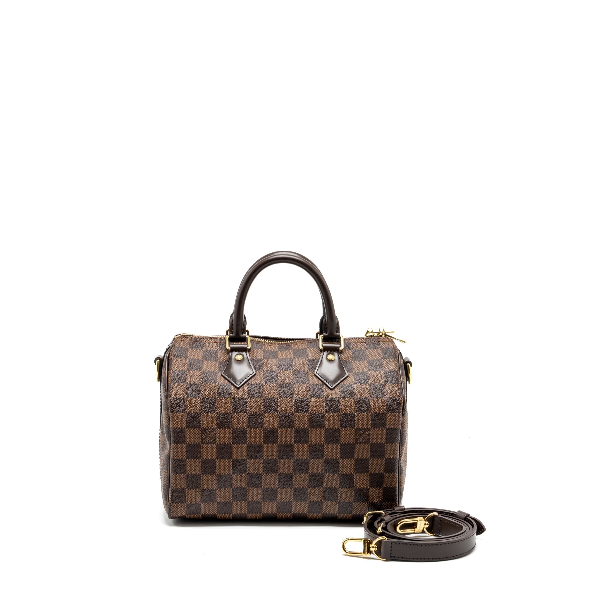 LOUIS VUITTON SPEEDY BANDOULIERE 25 DAMIER EBENE GHW