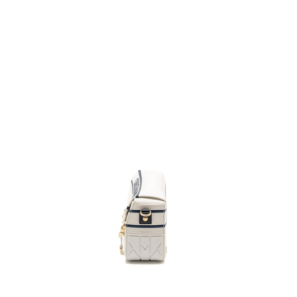 DIOR SMALL DIORCAMP BAG CALFSKIN WHITE LGHW
