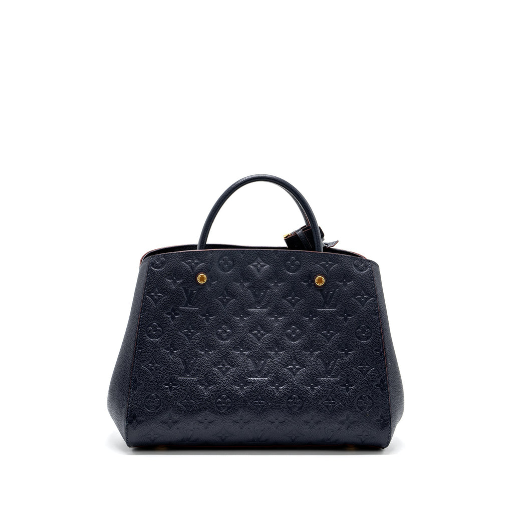 LOUIS VUITTON MONTAIGNE MM MONOGRAM EMPREINTE NAVY GHW
