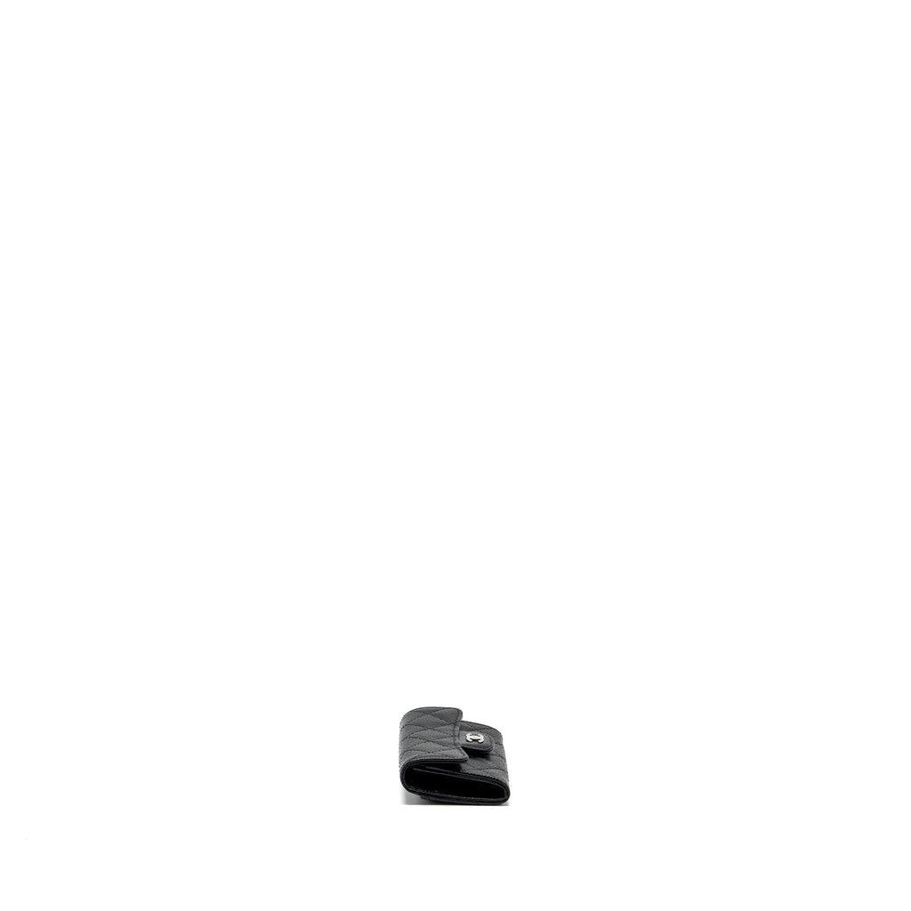 CHANEL CLASSIC FLAP CARD HOLDER CAVIAR BLACK SHW (MICROCHIP)