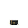 GUCCI SUPER MINI MARMONT CALFSKIN BLACK GHW