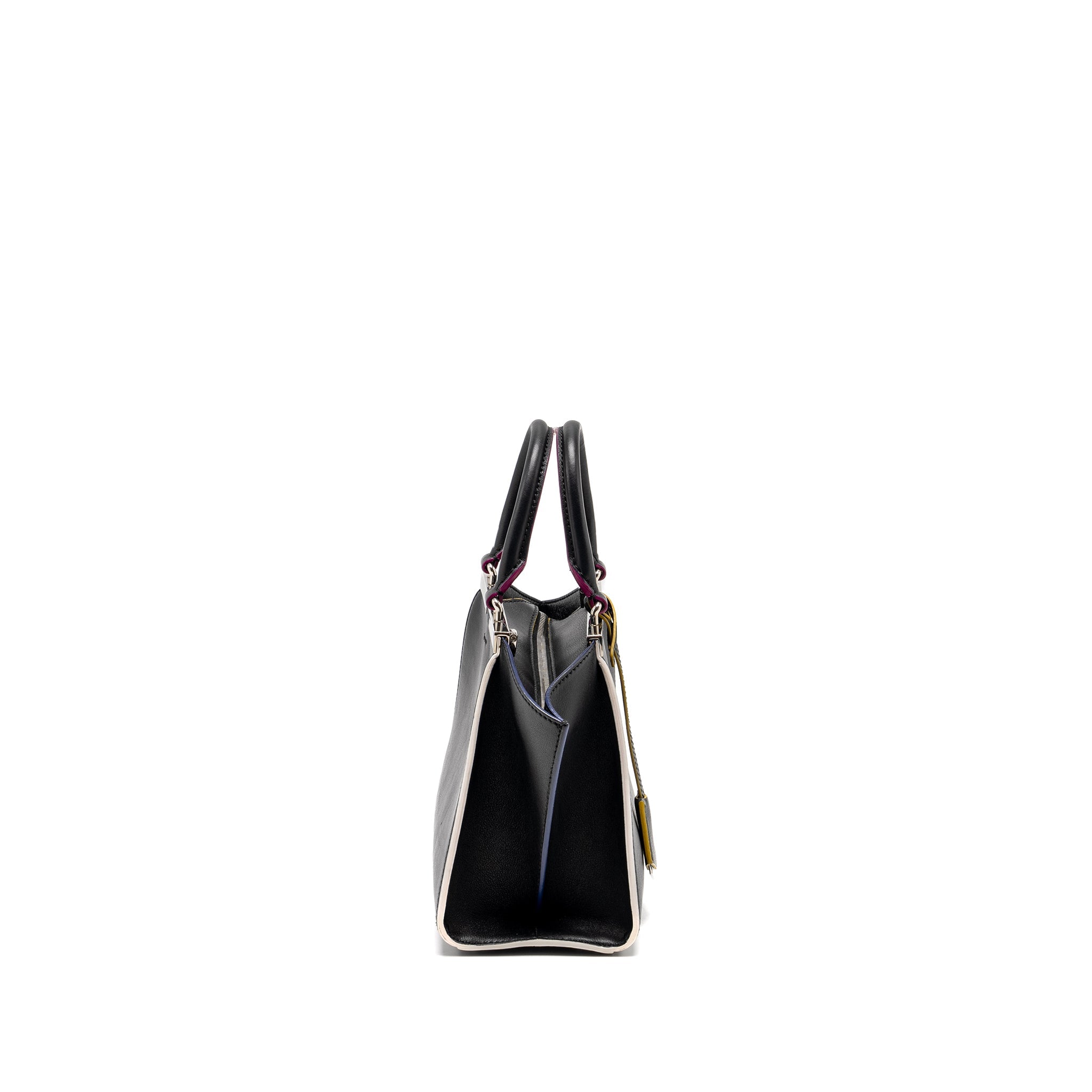FENDI MINI 3JOURS TOTE BAG CALFSKIN BLACK SHW