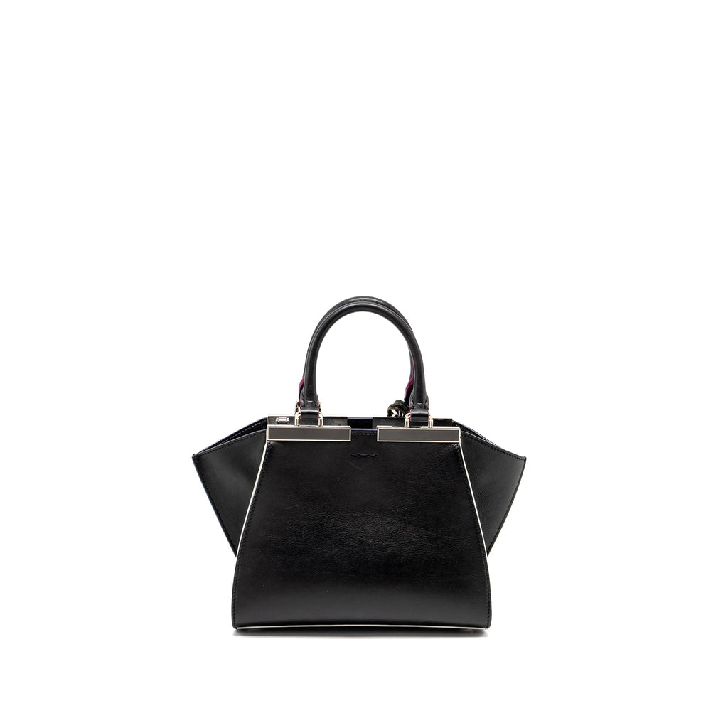 FENDI MINI 3JOURS TOTE BAG CALFSKIN BLACK SHW