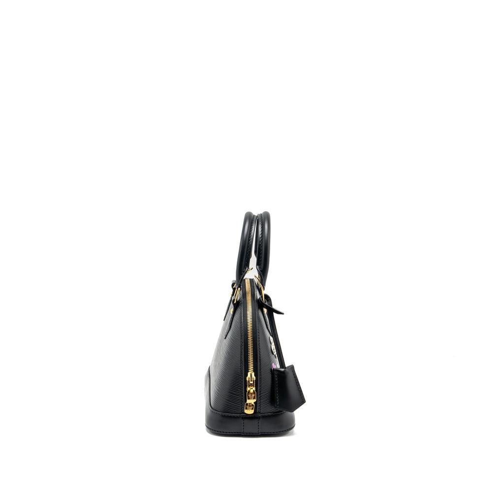 LOUIS VUITTON ALMA BB BLOOMING FLOWERS LIMITED EDITION EPI BLACK/MULTICOLOUR GHW