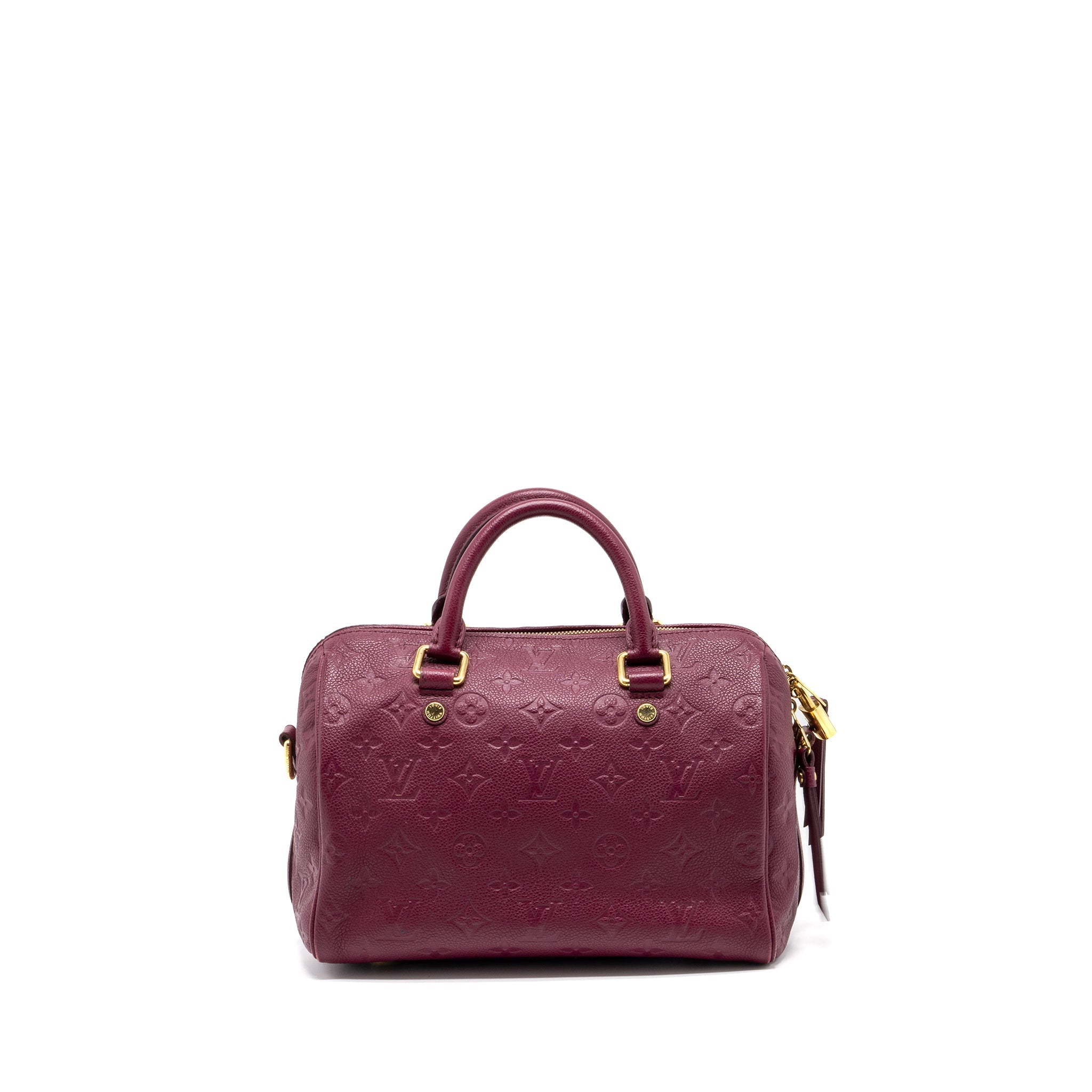 LOUIS VUITTON SPEEDY 25 BANDOULIERE MONOGRAM EMPREINTE PURPLE GHW