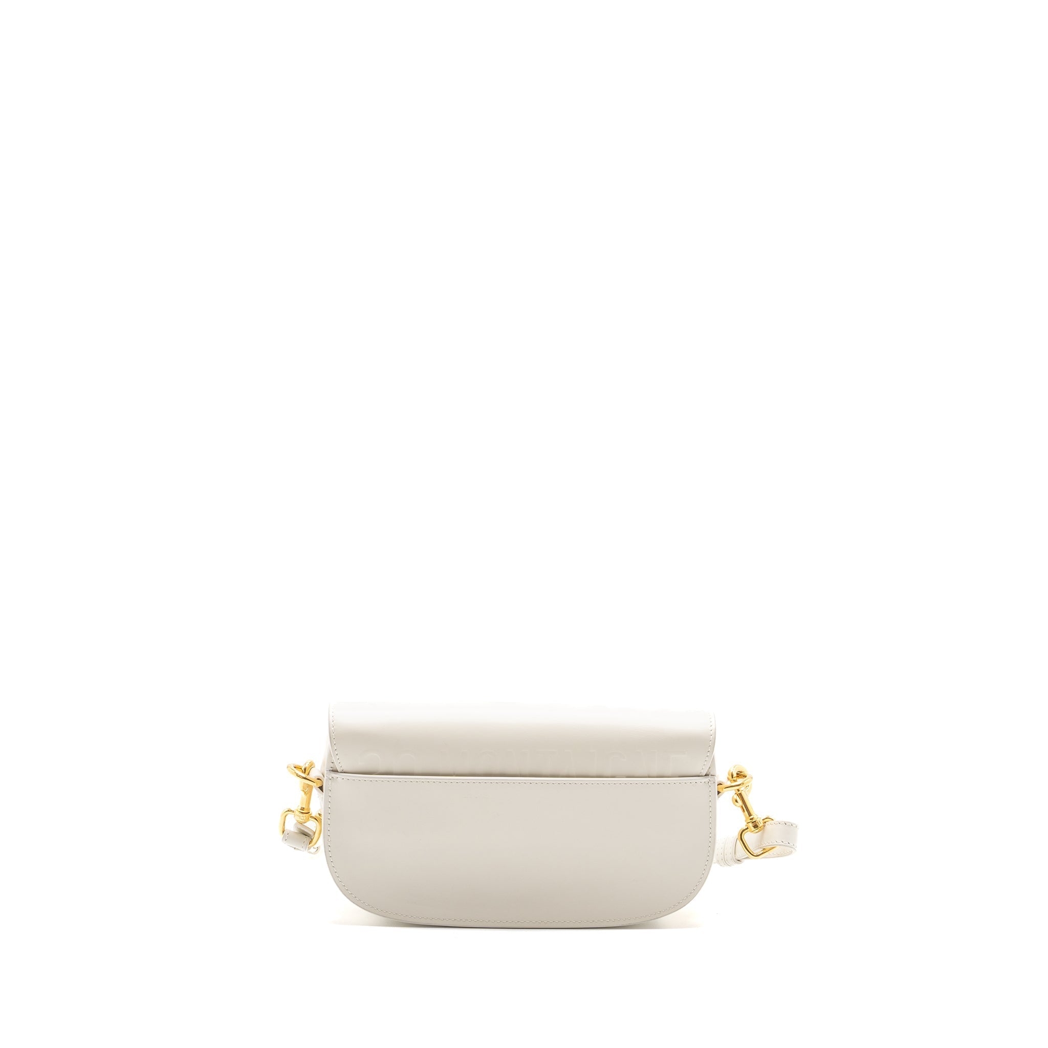 DIOR BOBBY EAST-WEST BAG BOX CALFSKIN WHITE GHW