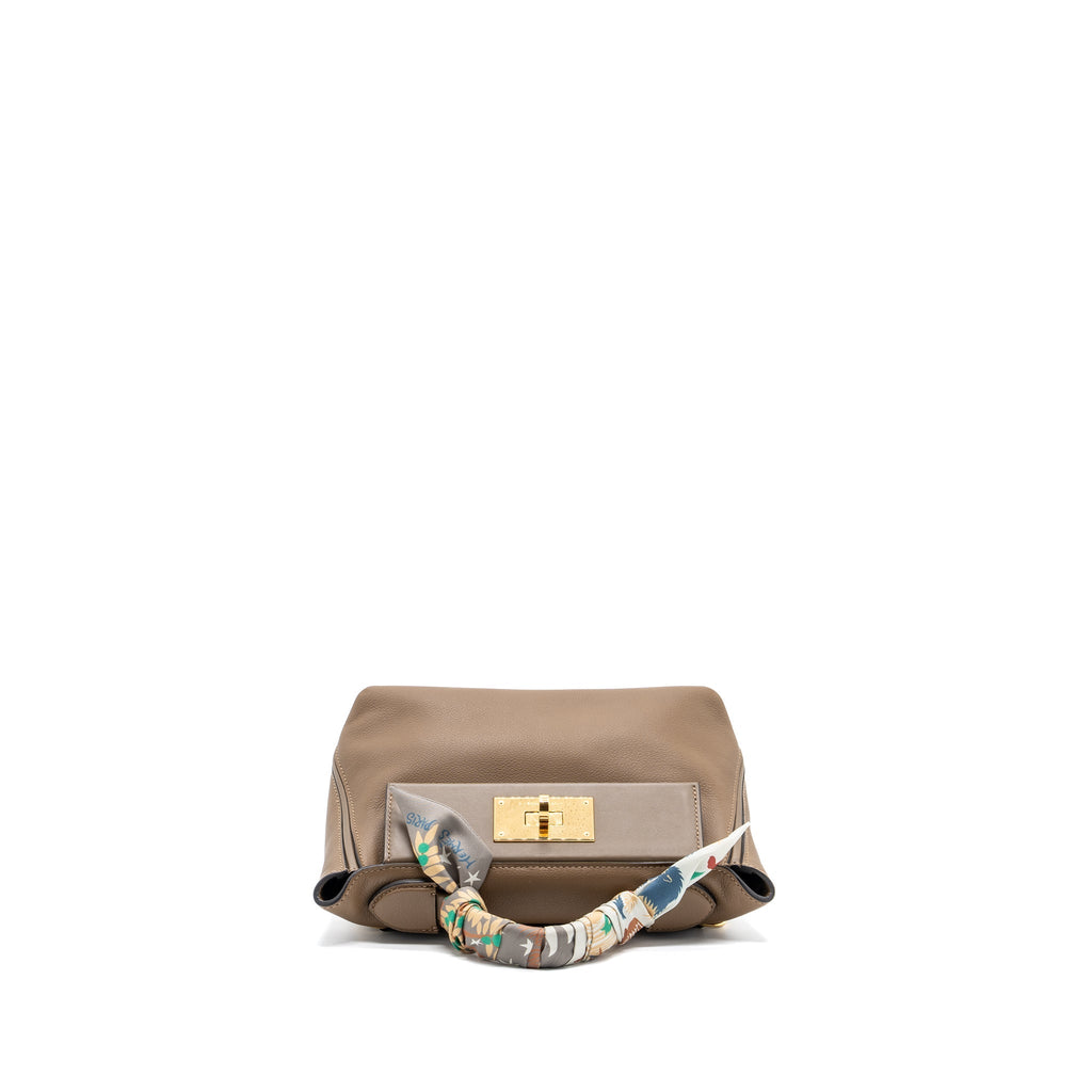 HERMES MINI 24/24 2424-21 EVERCOLOR/SWIFT D0 BEIGE DE WEIMAR GHW