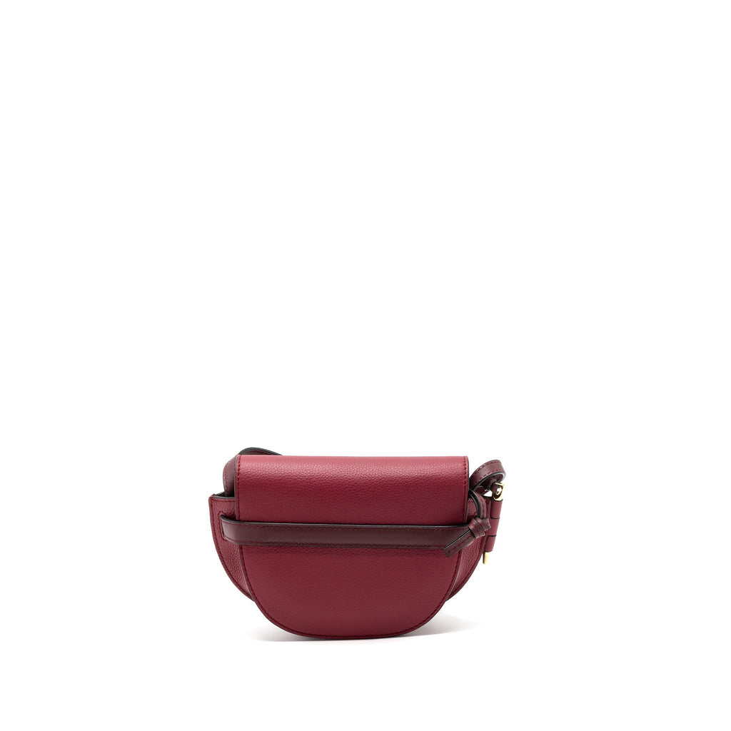 LOEWE MINI GATE BAG CALFSKIN MULTICOLOR RASPBERRY GHW