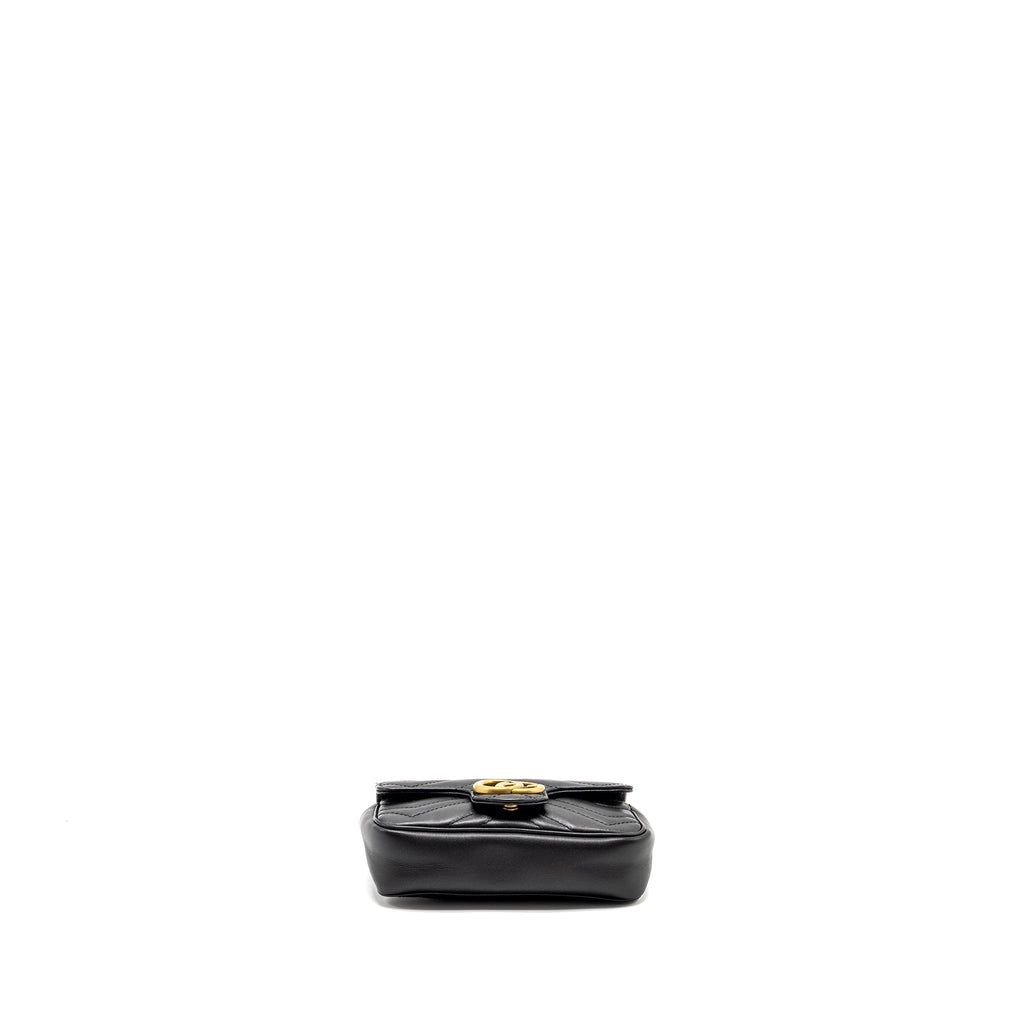 GUCCI SUPER MINI MARMONT CALFSKIN BLACK GHW