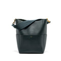 CELINE SANGLE BUCKET BAG CALFSKIN DARK GREEN GHW