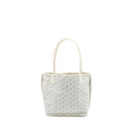 GOYARD MINI ANJOU TOTE BAG GOYARDINE CANVAS WHITE SHW