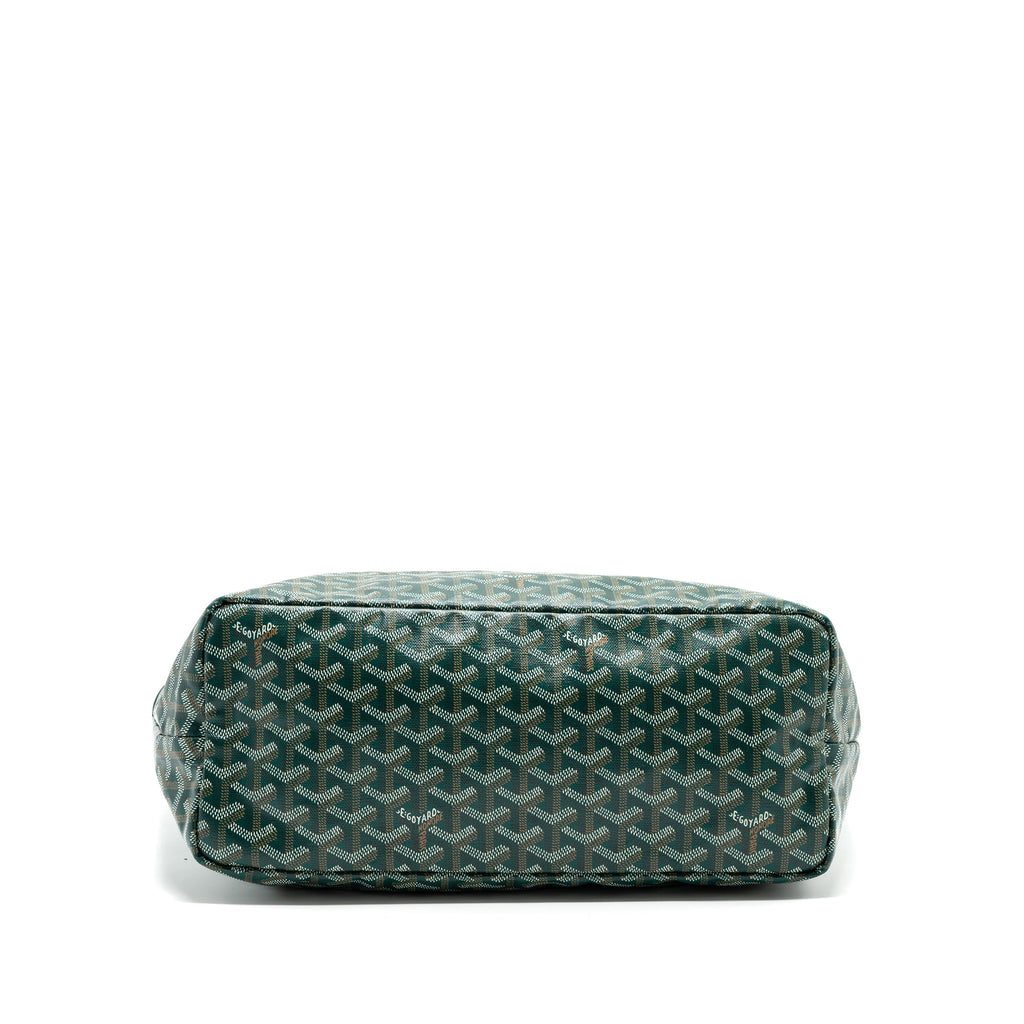 GOYARD SAINT LOUIS PM TOTE BAG GOYARDINE CANVAS GREEN SHW