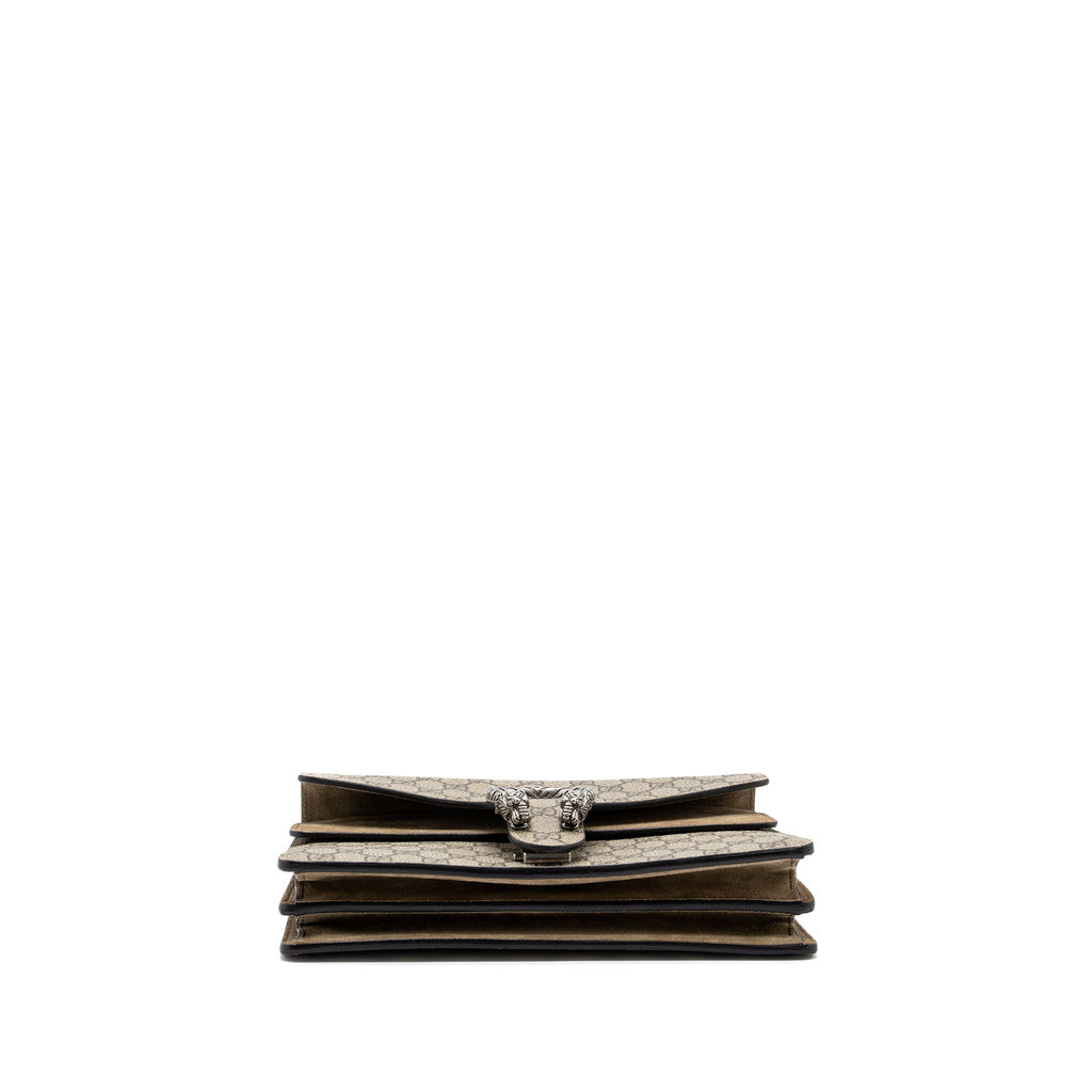 GUCCI DIONYSUS SHOULDER BAG GG SUPREME CANVAS / SUEDE LEATHER BEIGE SHW