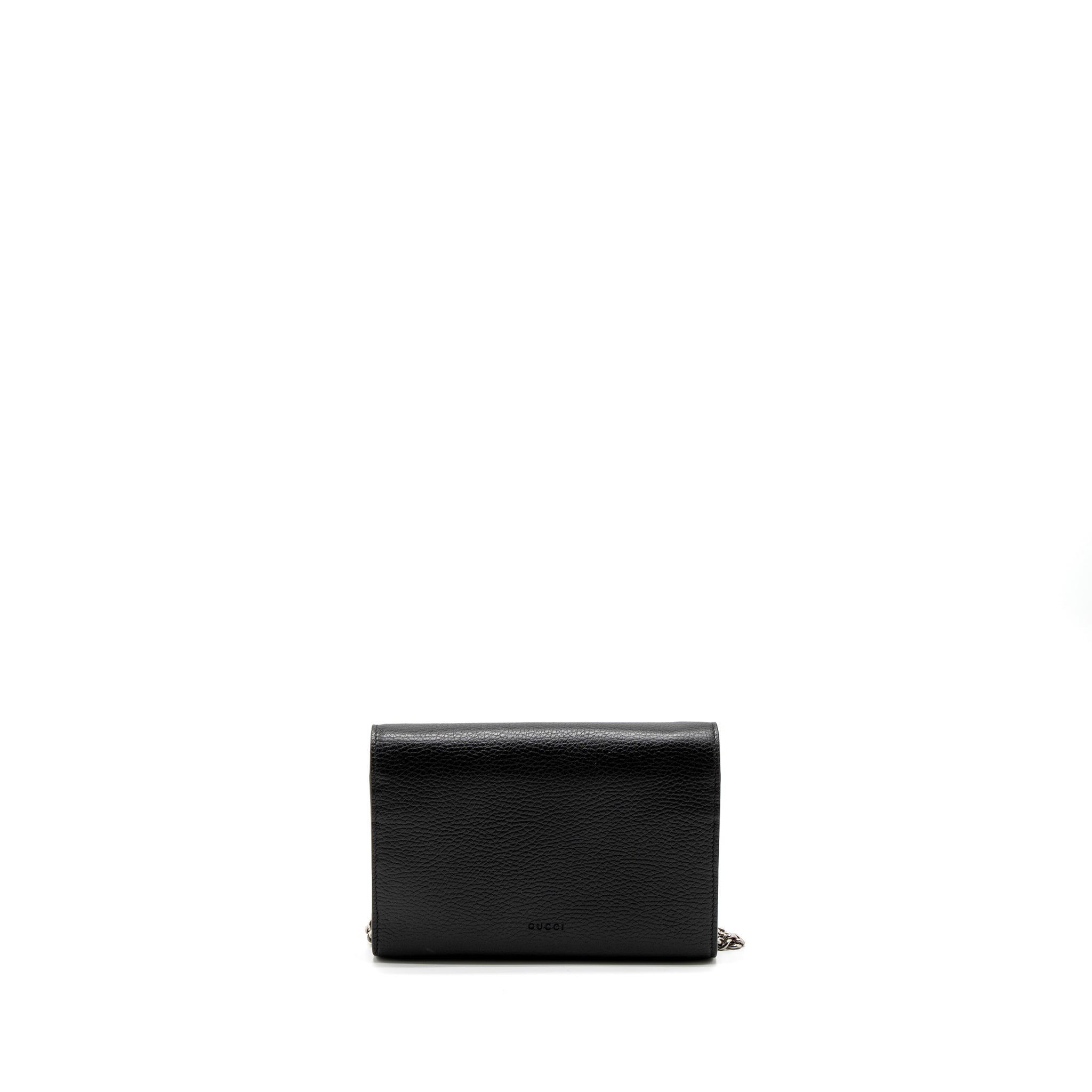 GUCCI DIONYSUS MINI CHAIN BAG CALFSKIN BLACK SHW