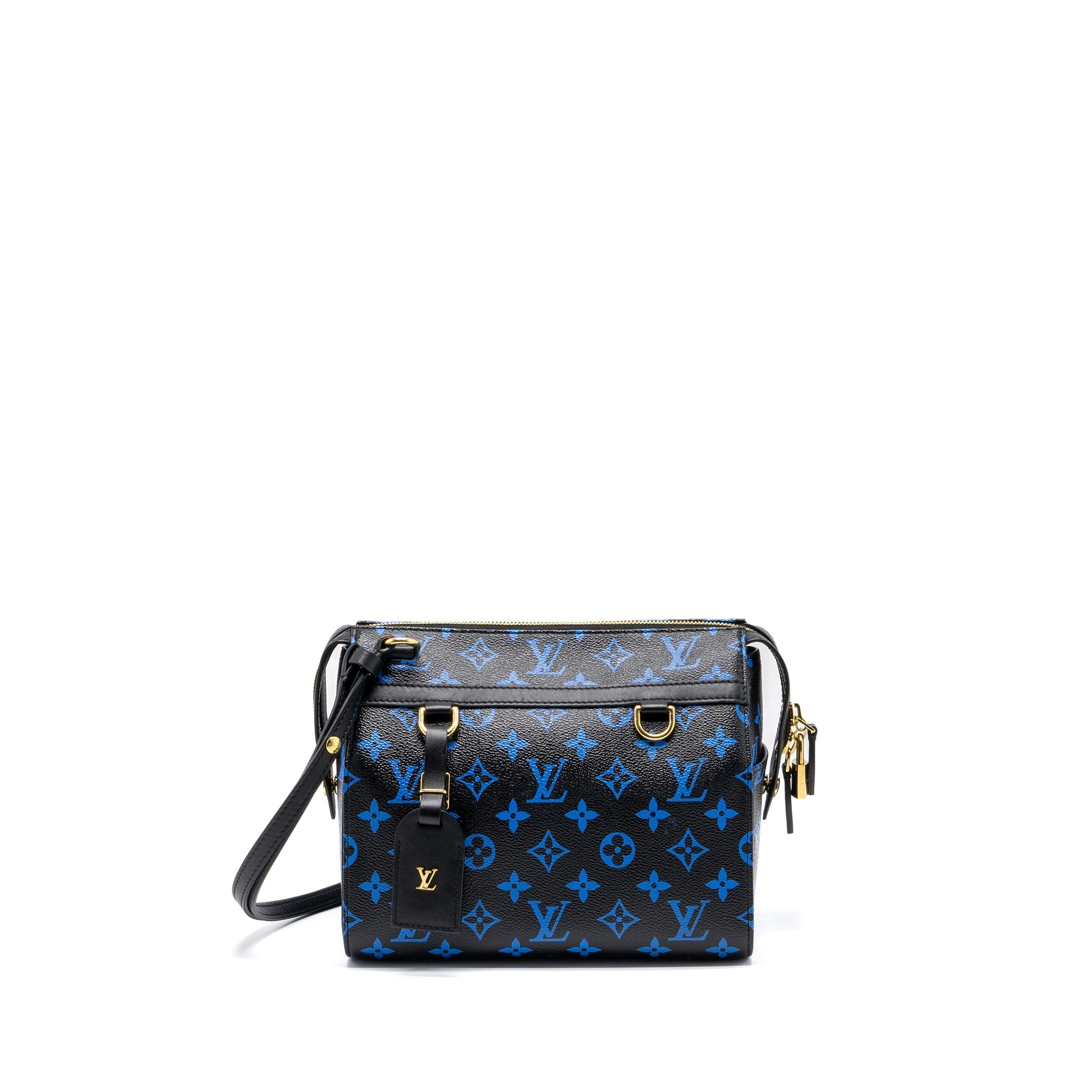 LOUIS VUITTON SPEEDY AMAZON COLOURED MONOGRAM CANVAS BLUE/BLACK GHW