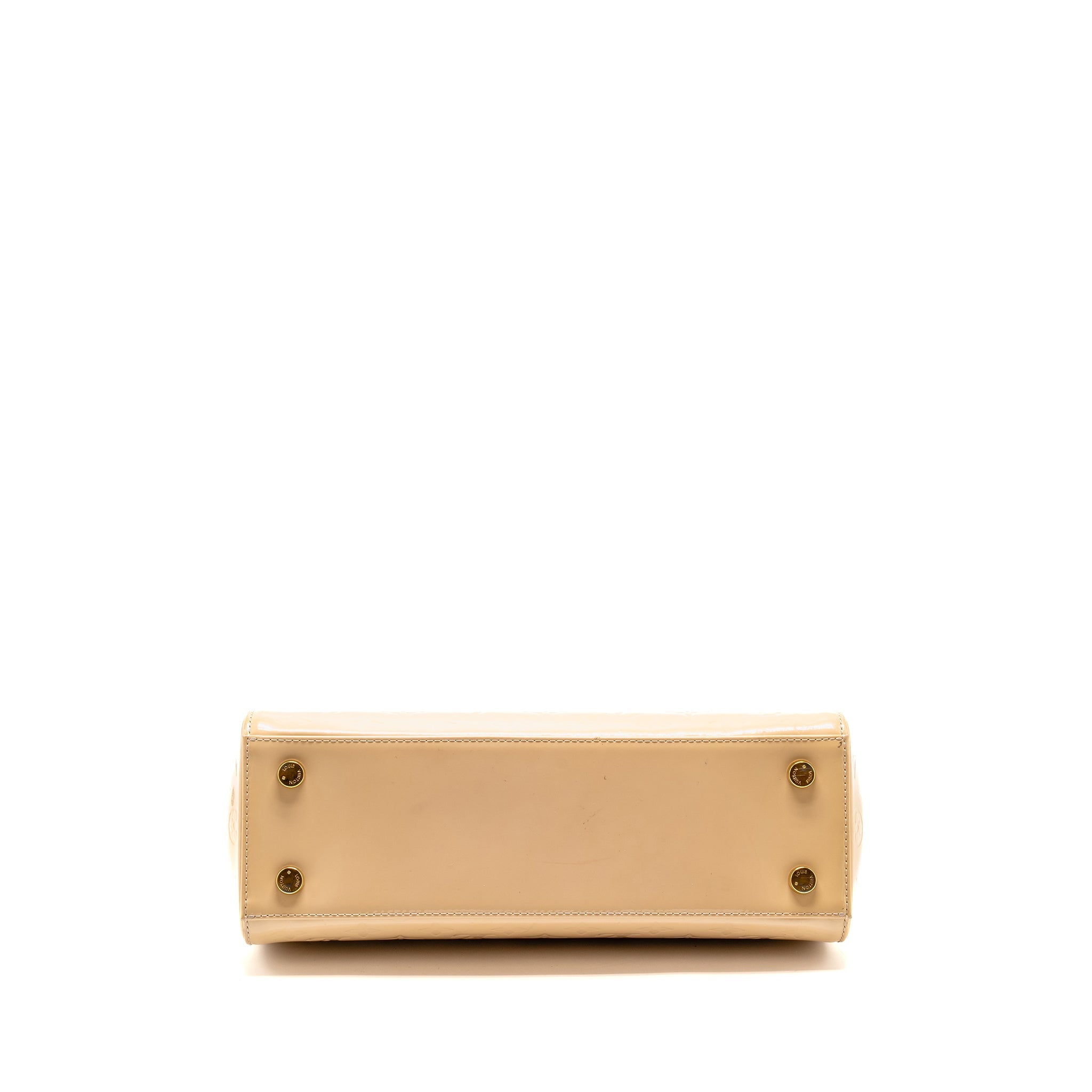 LOUIS VUITTON VERNIS BREA MM PATENT MONOGRAM BEIGE GHW
