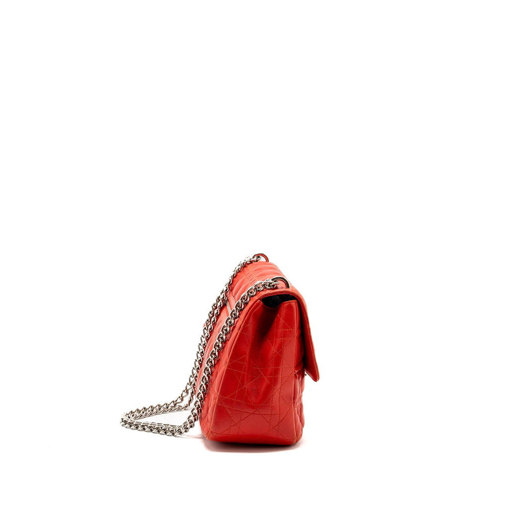 DIOR MISS DIOR SHOULDER BAG LAMBSKIN RED SHW