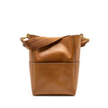 CELINE SANGLE BUCKET BAG LEATHER BROWN GHW