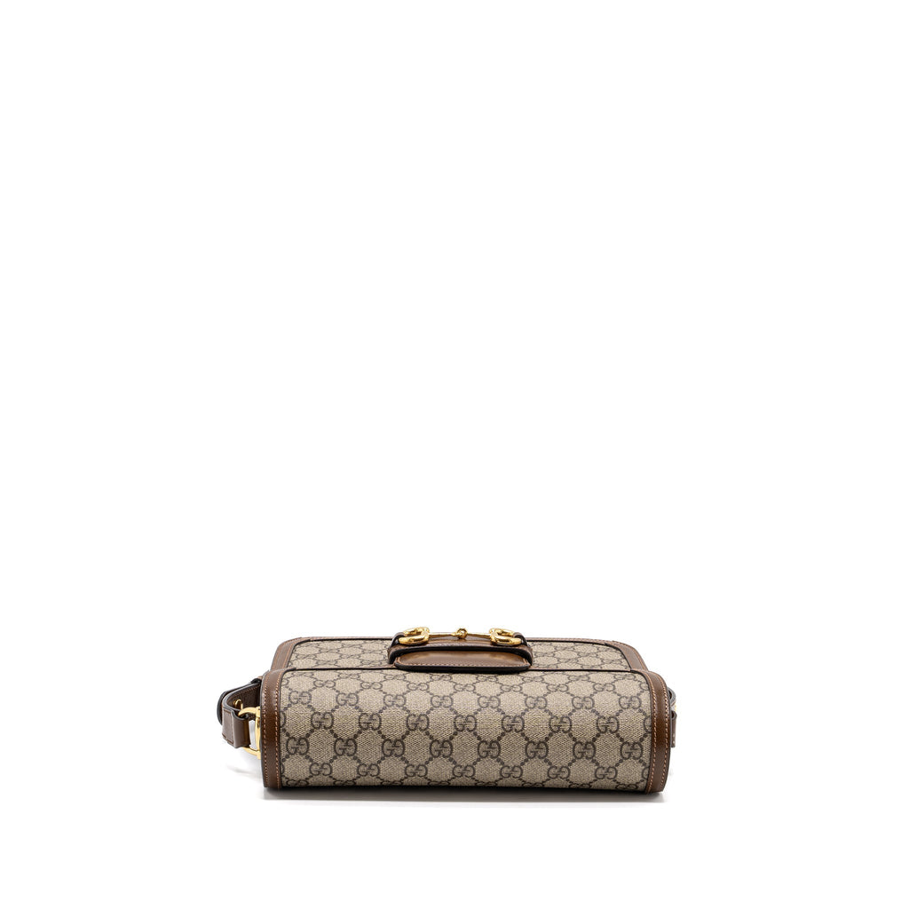 GUCCI HORSEBIT 1955 SHOULDER BAG GG SUPREME CANVAS / LEATHER BROWN GHW