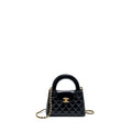 CHANEL 24P MINI SHOPPING TOTE CALFSKIN BLACK GHW (MICROCHIP)