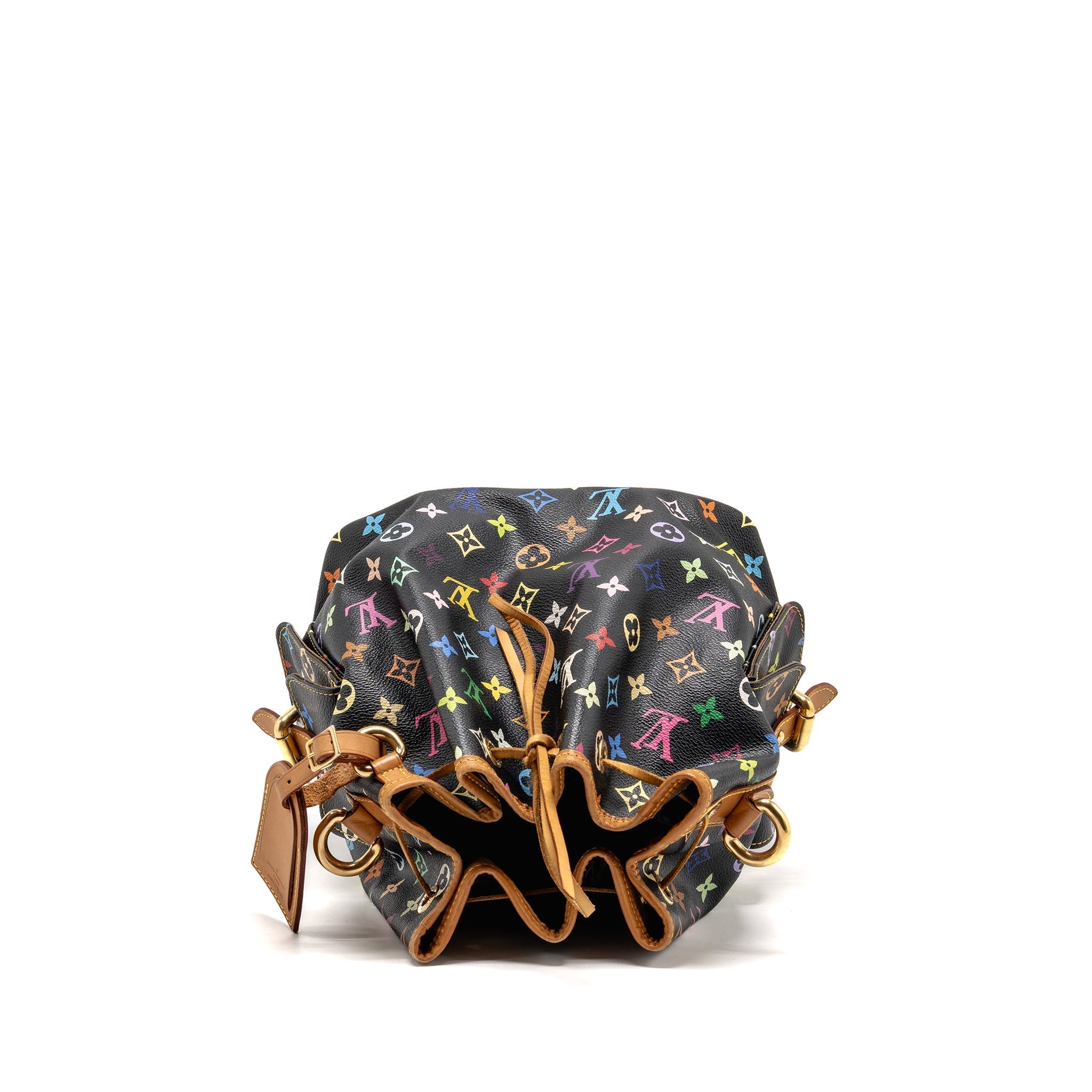 LOUIS VUITTON PETIT NOE BLACK MULTICOLOUR MONOGRAM CANVAS GHW